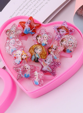 爱莎公主女孩儿童戒指饰品宝石可爱女童过家家钻石玩具艾莎小朋友