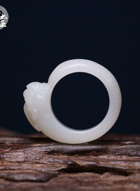 新疆和田玉籽料貔貅戒指