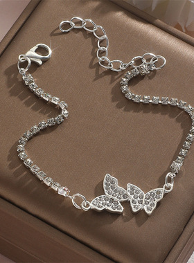 饰品蝴蝶手链镶钻钻手链小众小众