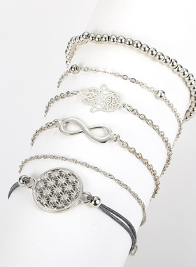 手饰欧美无限符号可调节镂空