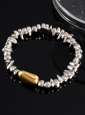 Fashion retro irregular bead chain heart bracelet for women