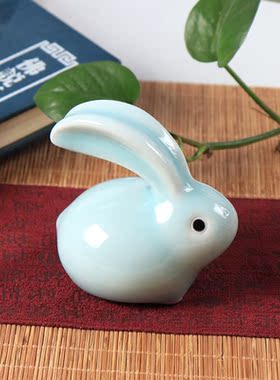 可爱风陶瓷兔子生日礼物小摆件
