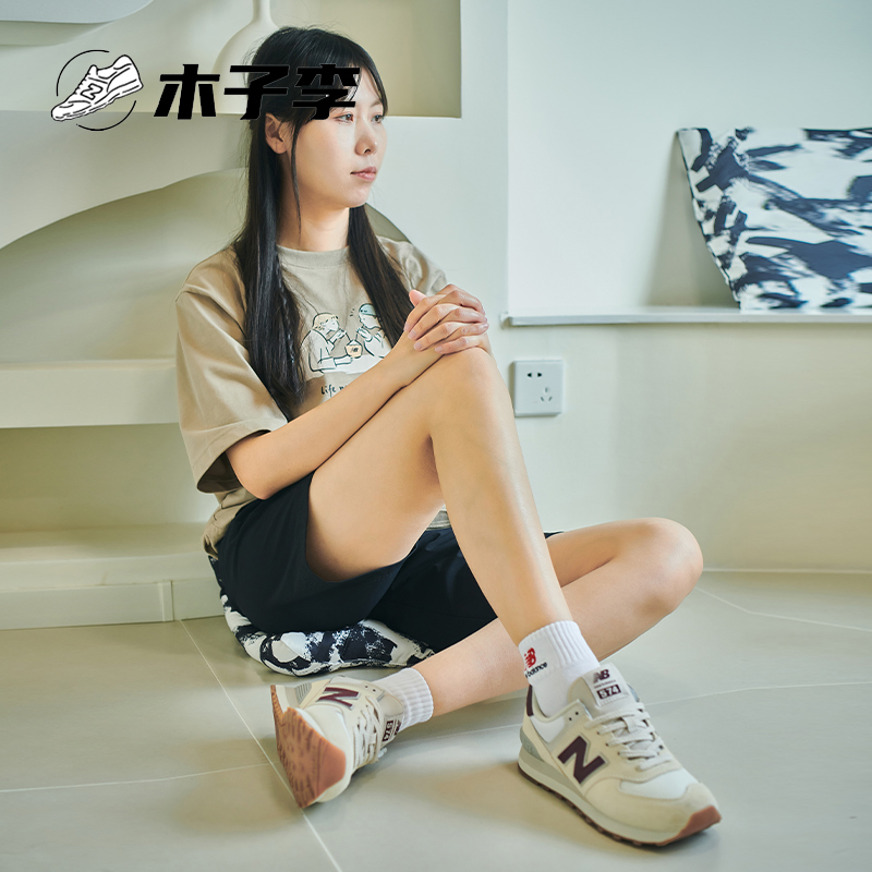 New Balance NB 女鞋新款574系列休闲复古缓震轻便运动鞋WL574RCF