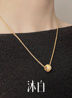 沐白MU转运路路通吊坠925银项链