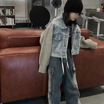 Pola Bora South Korean childrens clothes men and women pants 2023 Summer new CUHK Loose Jeans Straight pants