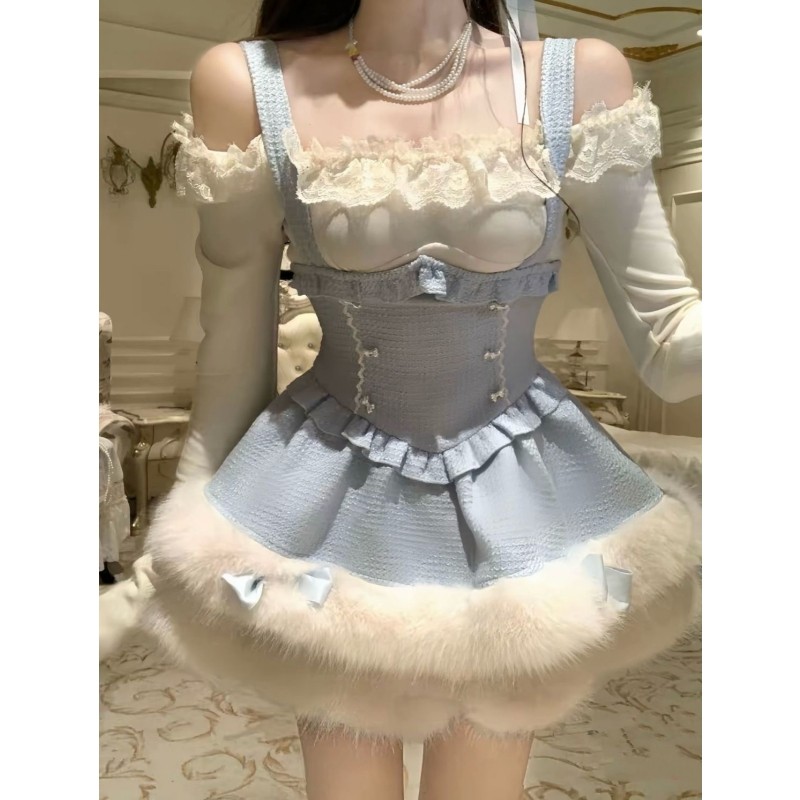 甜美可爱氛围感Lolita裙洛丽塔连帽斗篷外套打底衣背带公主裙套装,淘宝优惠券,粉丝福利购,淘宝优惠卷