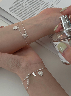 26字母任选闺蜜手链925纯银小众