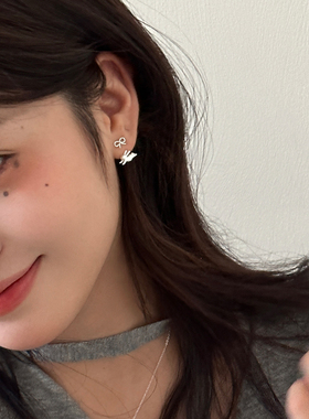 原创小兔子耳钉女小众设计感2026巨好看耳环纯银针甜美可爱耳饰