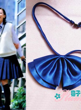 蝴蝶结纯色双层方便系带饱满