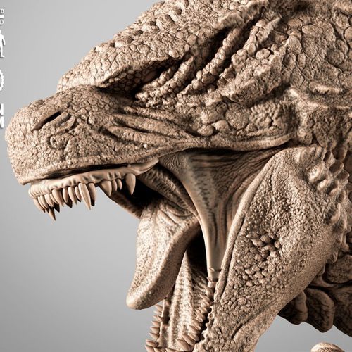 怪兽之王哥斯拉霸气十足3D打印模型STL文件素材高精度已分体 - 图1