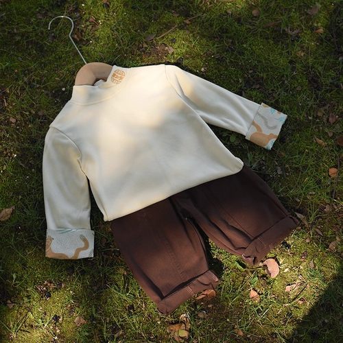 周岁礼服男宝宝抓周衣服新中式儿童洋气汉服套装生日婴儿春秋唐装 - 图0