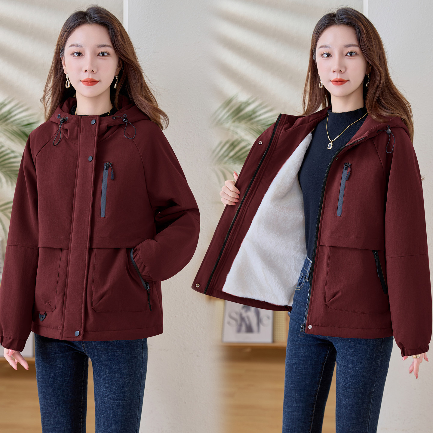 派克棉服女短款2025冬季新款时尚休闲连帽棉衣小个子加绒加厚外套,淘宝优惠券,粉丝福利购,淘宝优惠卷