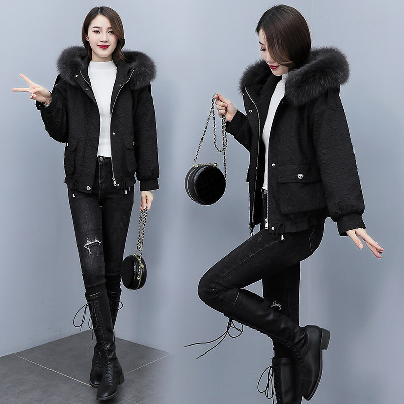 派克短款2021新款韩版加绒加厚棉服 依蓝姗棉衣/棉服