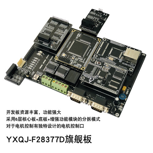 研旭TMS320F28377D旗舰板dsp开发模块工业应用板电机控制工控板 - 图0