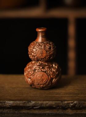 【龙虎山发货】本命年雷击枣木道家福禄宝葫芦吊坠真品平安车挂件