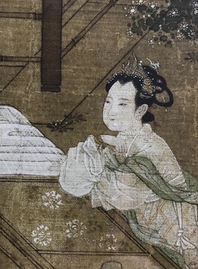 刘松年逼真再现已裱配框复制品