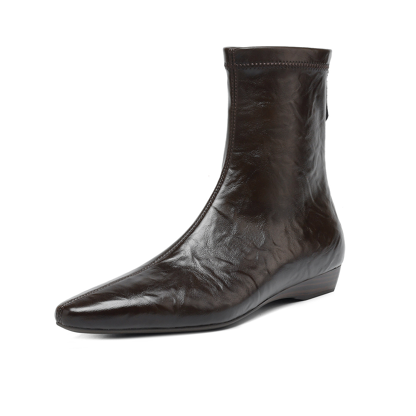 Kmeizu一体成型2cm低跟短靴女秋冬弹力瘦瘦靴后拉链简级及踝马靴,淘宝优惠券,粉丝福利购,淘宝优惠卷