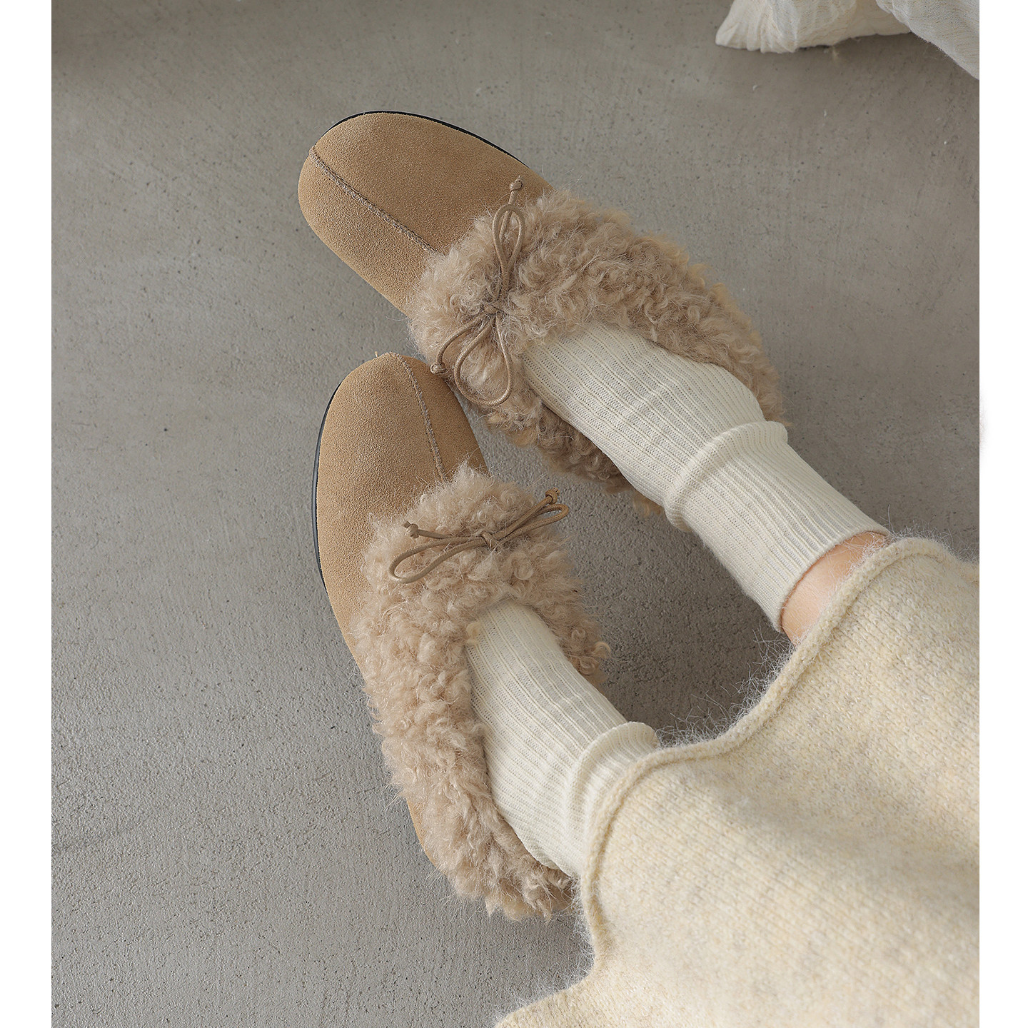 Kmeizu巨软~平底毛毛鞋女秋冬加绒加厚温柔雪地鞋大棉内增高单鞋,淘宝优惠券,粉丝福利购,淘宝优惠卷