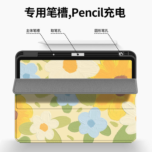 ipad2021保护套ipad9带笔槽air5全包2022ipadpro新款pro11寸10第九代mini6苹果平板壳air4防弯2020三折8防摔3 - 图1