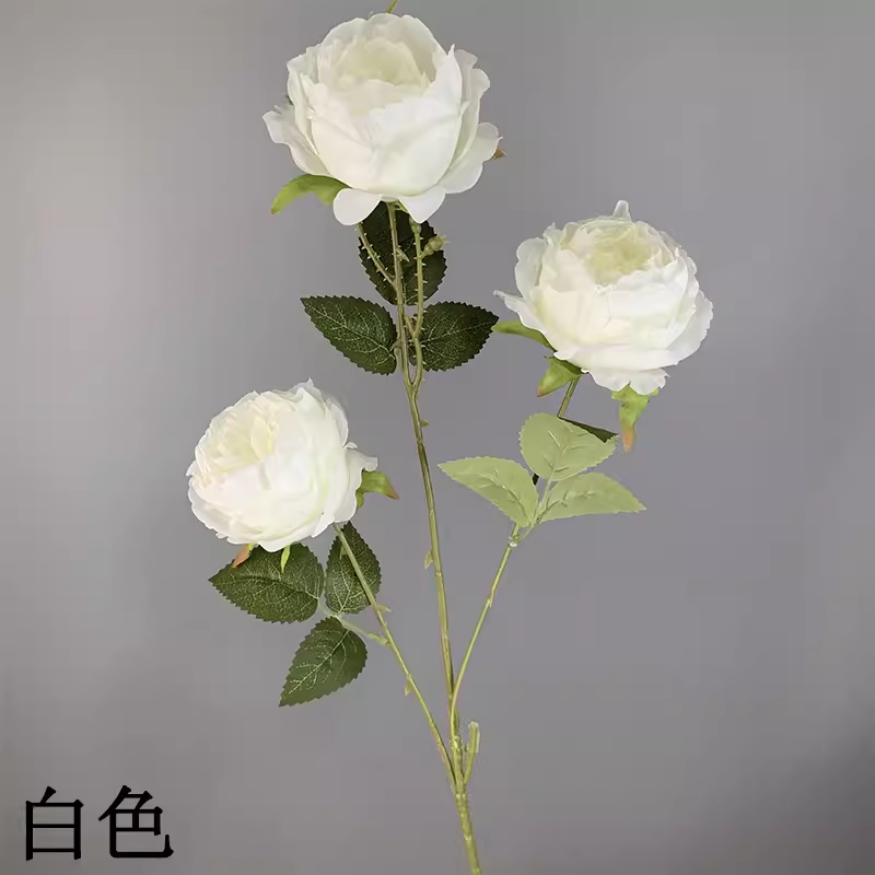 婚庆花艺白色仿真花酒店礼堂路引装饰花插花浪漫户外婚礼花材假花-图1