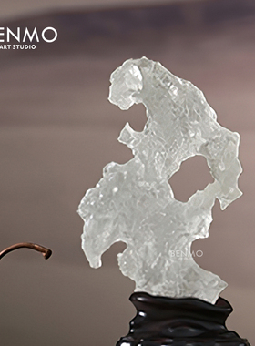 摆件样板间装饰品本墨琉璃新中式