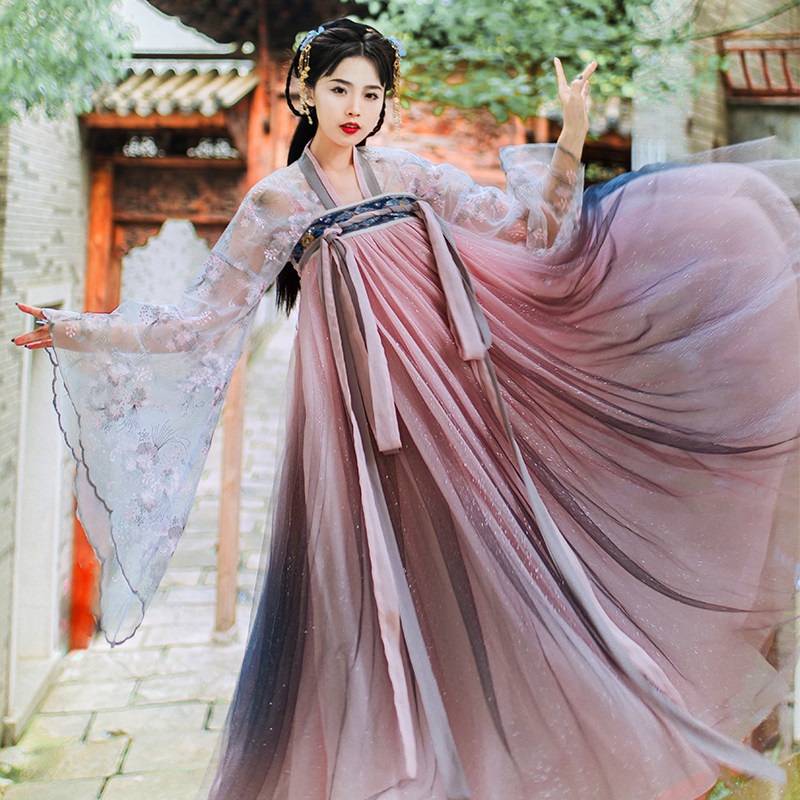 夏季仙气花神赋超仙飘逸中国风汉服 nrh民族服装/舞台装