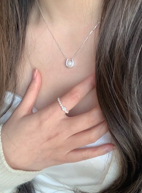 minky设计天然珍珠925纯银链