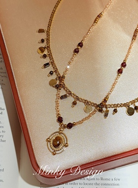 「秋日氛围」秋冬复古项链女士锁骨链高级感美拉德小众设计感颈链