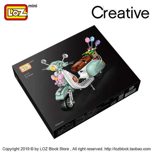 LOZ俐智小颗粒积木车汽车拼装模型益智玩具冰淇淋车模坦克儿童 - 图2