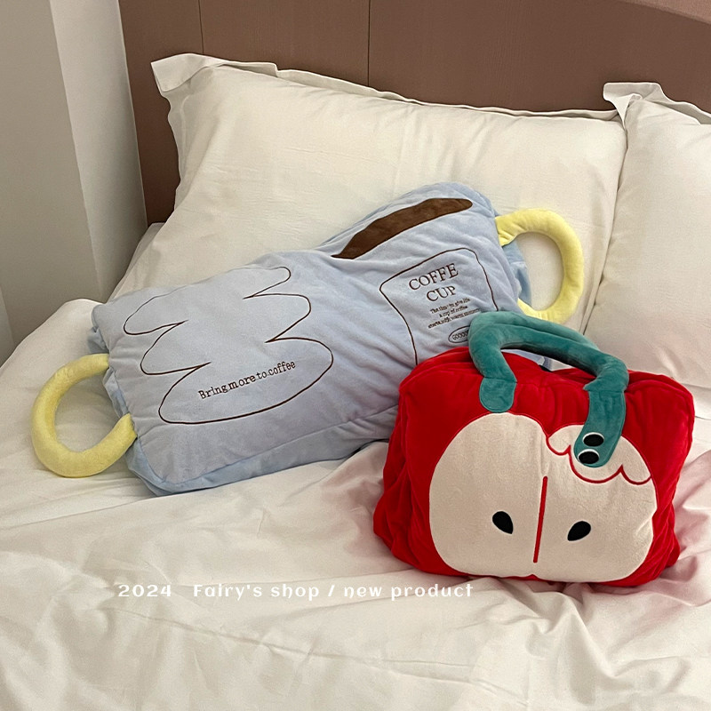 抱枕被子2025新款女办公室午睡枕头二合一两用车载珊瑚绒空调毯子,淘宝优惠券,粉丝福利购,淘宝优惠卷