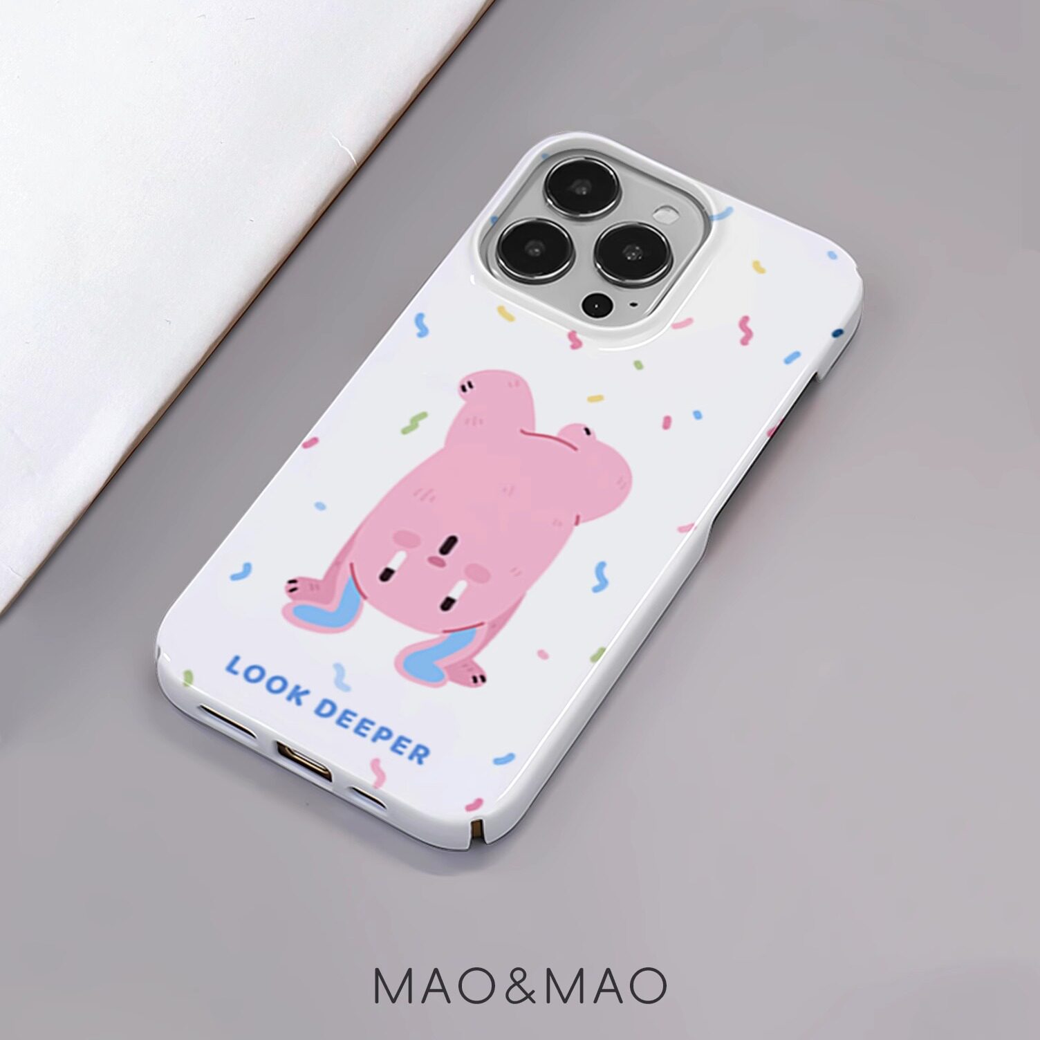 maomao系列原创 兔子倒立看换角度看 苹果iPhone15/14/13/12华为小米oppo等安卓型号 菲林插画手机硬壳