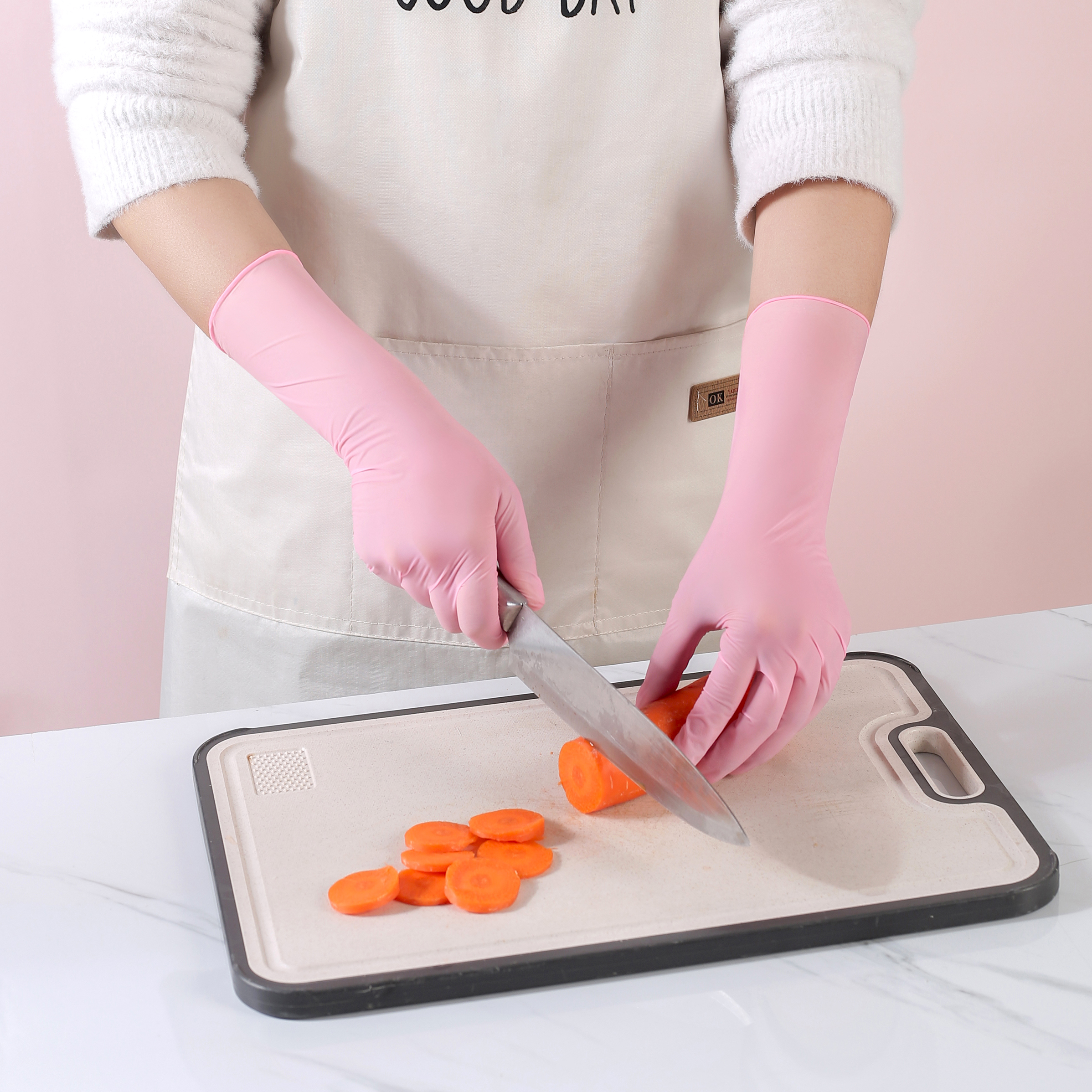 手套家务洗碗厨房耐用型加长款一次性丁腈加厚做饭橡胶刷碗清洁女