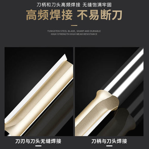 浪潮木工刀具开料铣刀加长双刃直刀开槽钻头大锣机雕刻修边机刀头 - 图2