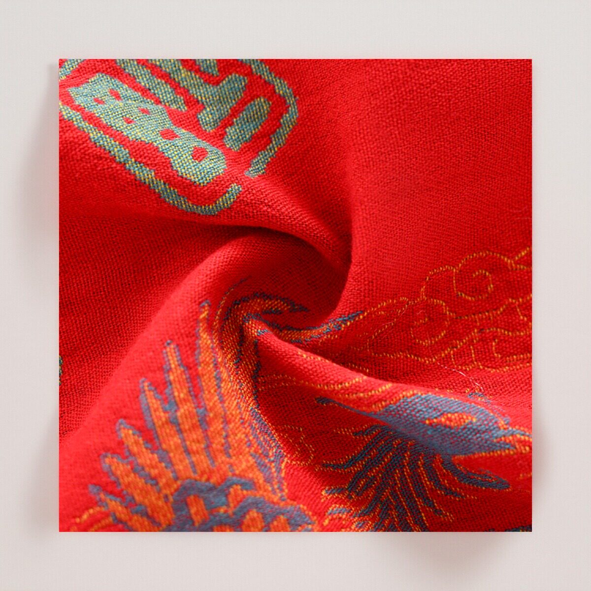 婴儿百福被子包单纯棉薄款初生大红抱被宝宝包巾出院包裹巾抱毯子