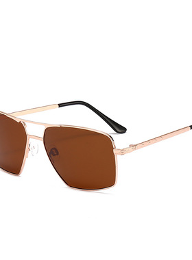 2025夏季新款偏光太阳镜钓鱼遮阳防晒黑色金属眼镜男士墨镜户外