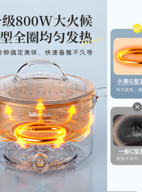 小熊电煮锅学生锅煮面锅