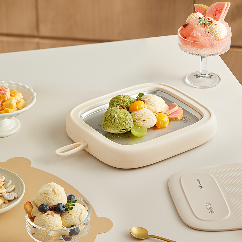 小熊炒酸奶机迷你制冰机家用小型冰淇淋机食品级不锈钢炒冰机,淘宝优惠券,粉丝福利购,淘宝优惠卷