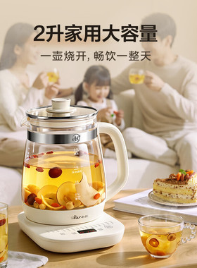 小熊养生壶2000W7分钟速沸2L家庭