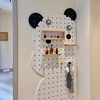 Perforated board ENF solid wood panda style with sliding mirror