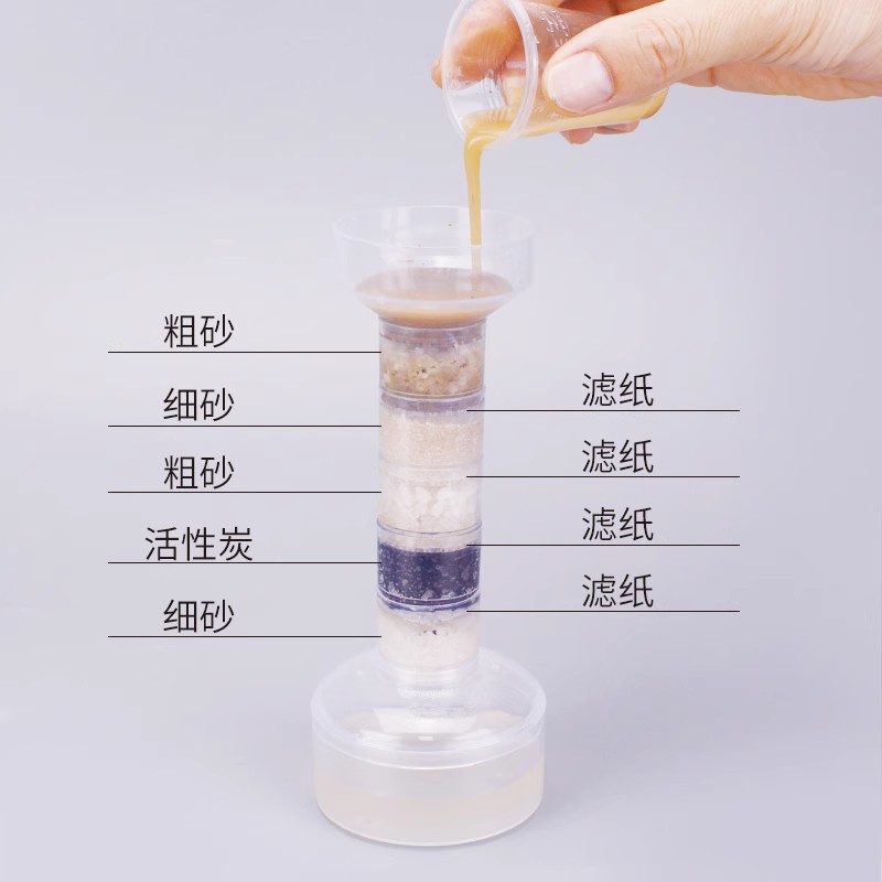 科技小制作diy科学实验教具 自制污水净化处理净水器系统科普模型 - 图1