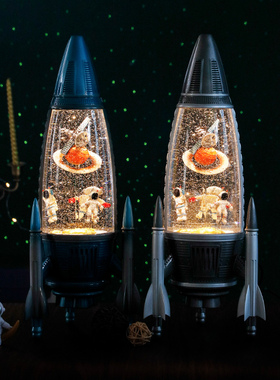 宇航员大气蓝牙旋转音乐盒水晶球