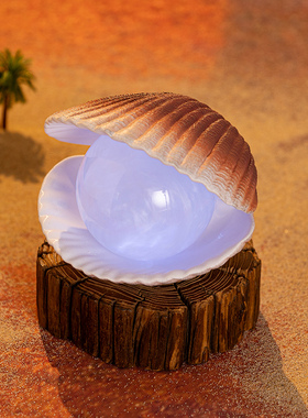 贝壳桌面款海洋水晶球家居摆件