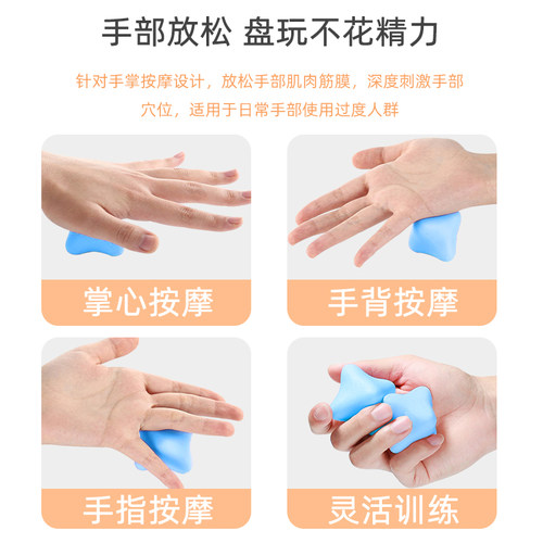 硅胶握力球树脂球六角筋膜球按摩球手指灵活训练把玩手掌按摩锻炼 - 图0