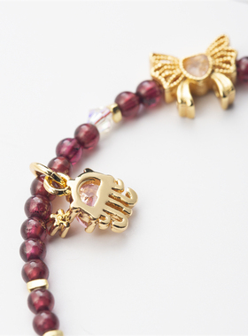 天然石榴石原石手链女款单圈手串送闺蜜女友礼物上岸逢考必过小众