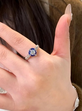 日系CherryKoko轻奢时尚高级灵动火龙果红刚玉戒指复古简约百搭