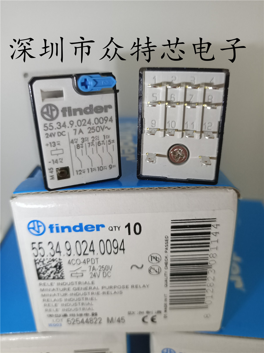 55.34全新原装意大利finder芬德 55.34.9.024.0094 24VDC 继电器 - 图0