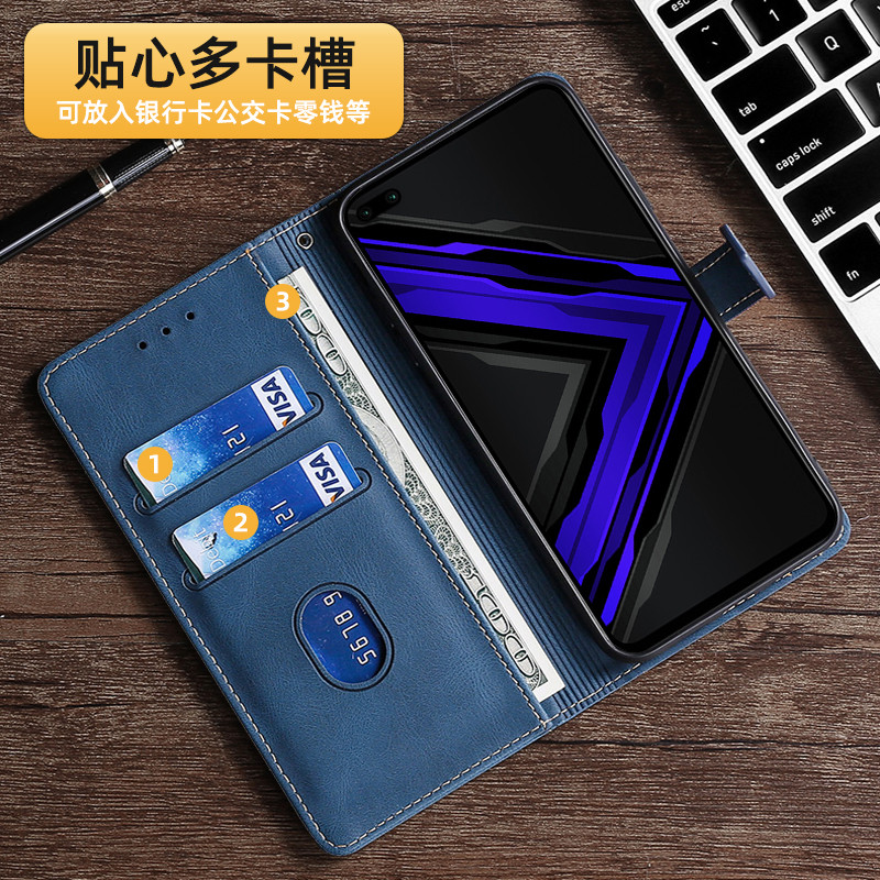 华为荣耀Play4t手机壳翻盖式皮套honorplay4tpro双面保护真皮play4全包防摔新款高档创意磁吸扣外壳男女商务 - 图3