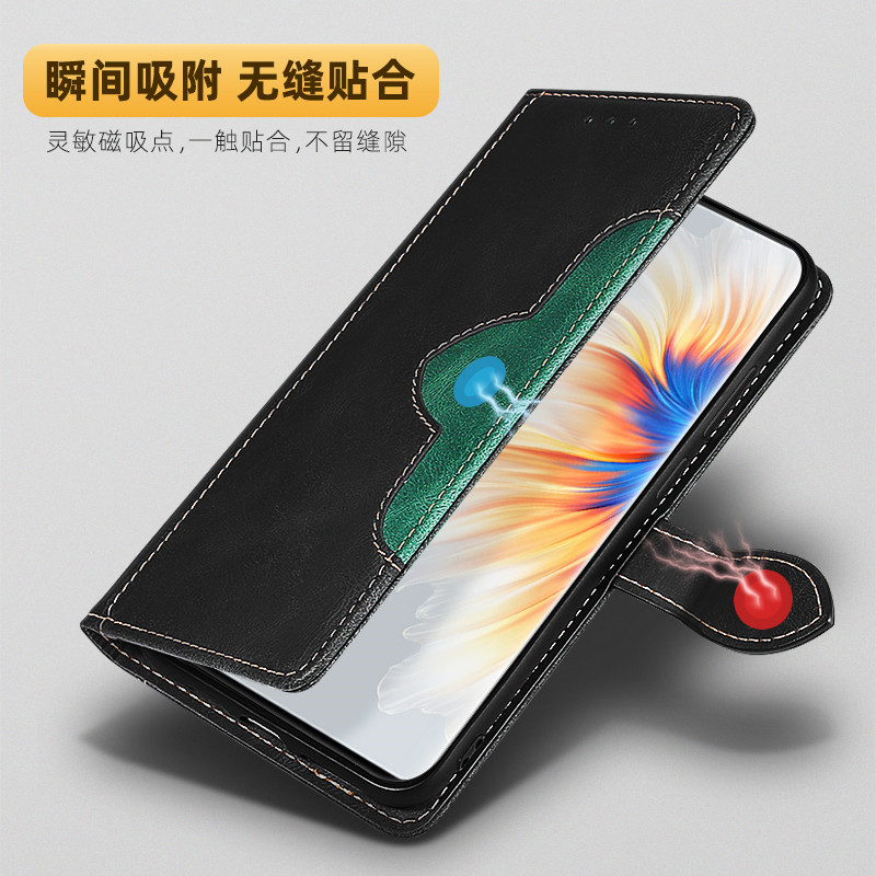 适用小米pocox3手机壳poco x3pro真皮m3保护套x3nfc全包翻盖皮套m4pro防摔双面外壳F3gt个性创意磁吸商务男女 - 图1