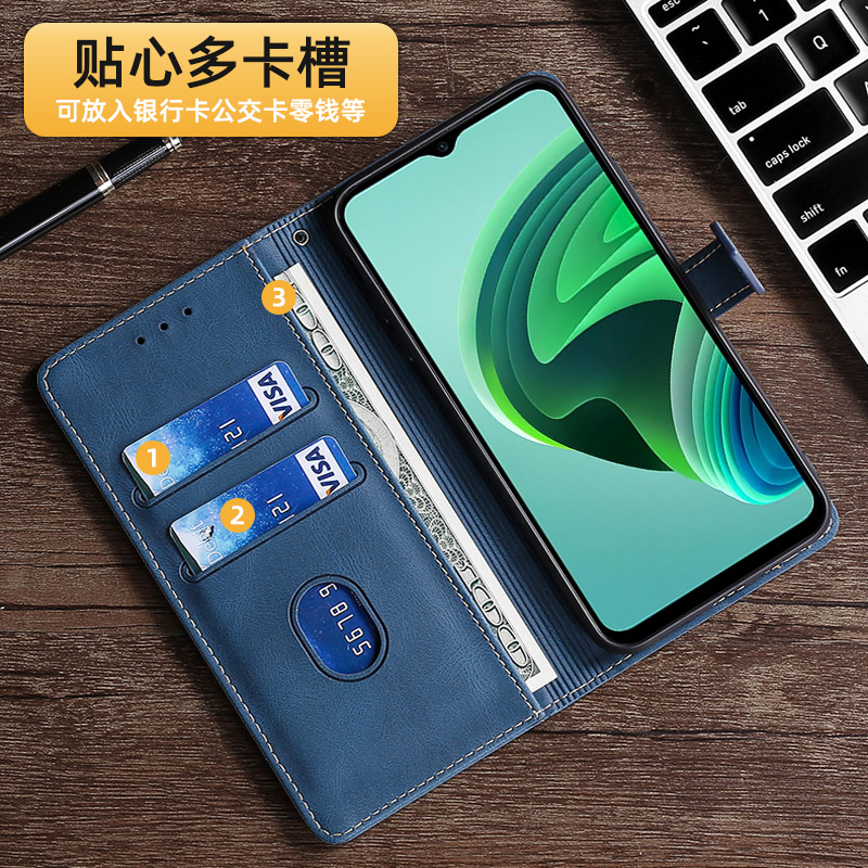 适用荣耀畅玩40plus翻盖式手机保护套畅玩50手机壳畅玩60+全包皮套畅玩40C双面防摔真皮5g男女款创意插卡挂绳