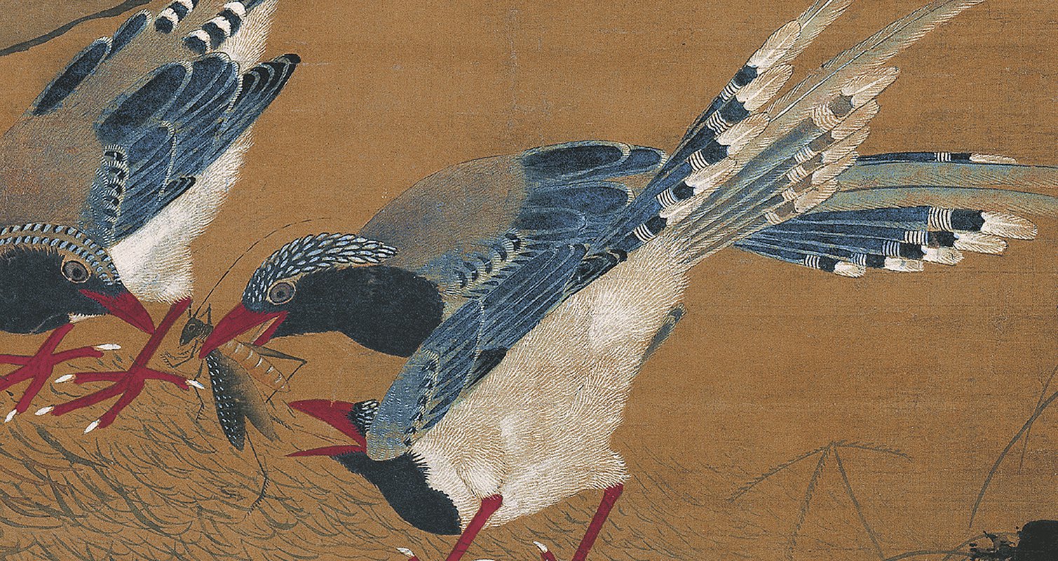 历代名画临摹大图范本 吕纪·桂菊山禽图 明代中国工笔花鸟画 国画初学者临摹画册 - 图1